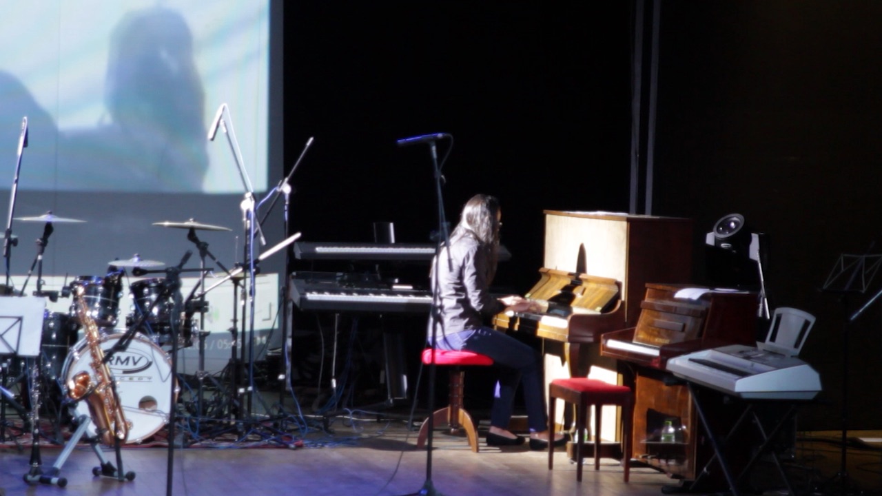 Pianista no palco