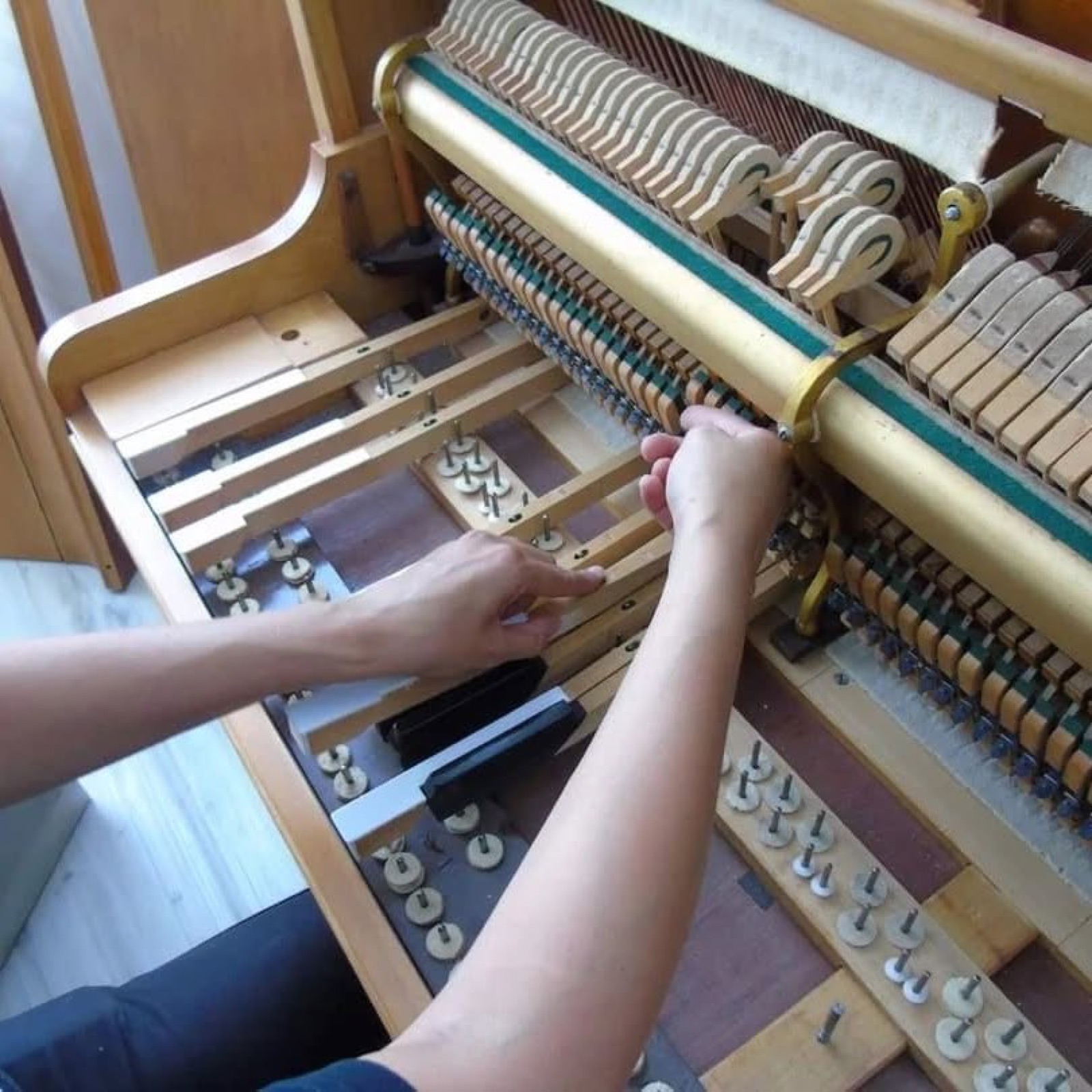 Mecânica de piano em reforma