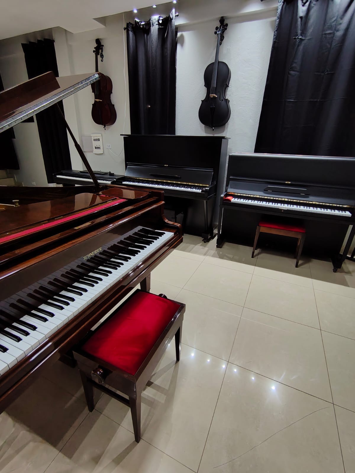 Pianos e violoncelos
